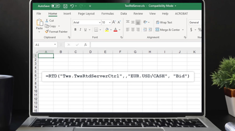 Excel et les API TWS